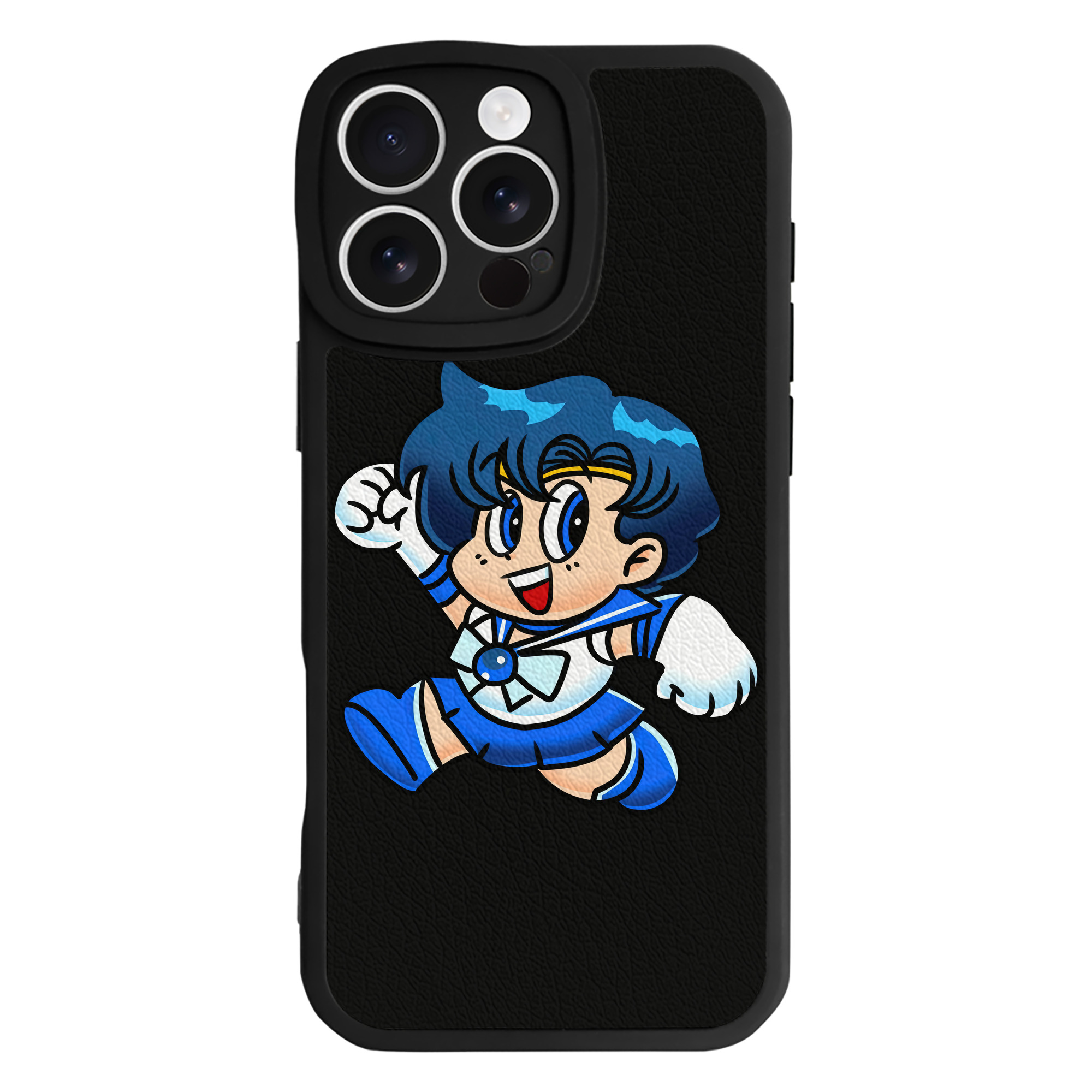 （画像用） 美少女戦士セーラームーン 水野 亜美 みずの あみ Sailor Moon Mizuno Ami 【iPhone 16シリーズ対応】シリコンスマホケース（レザー調） 材質：シリコン
